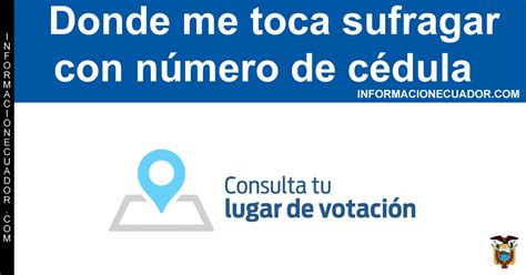 Donde Me Toca Votar 2024 Ecuador Paso A Paso