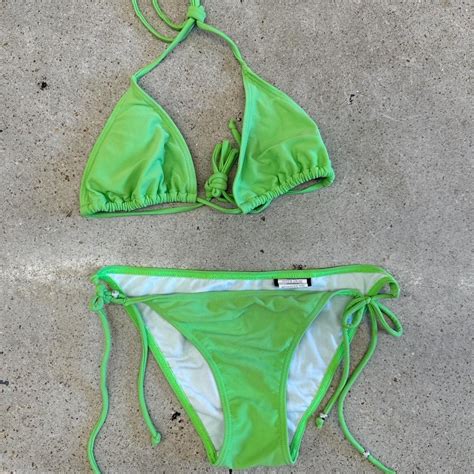 2000s Lime Green Bikini Set Gem