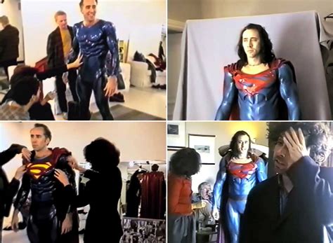 Nicolas Cage testing the Superman costume for Tim Burton’s canceled ...