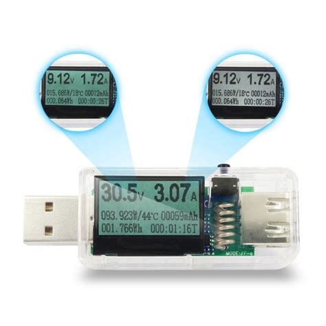 Probador Usb 12 en 1 voltímetro Digital de CC amperímetro medidor de