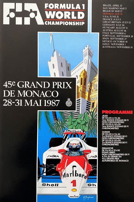 Grand Prix De Monaco Affiche Catawiki