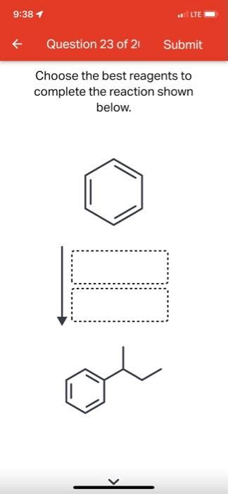 Solved Choose The Best Reagents To Complete The Reaction