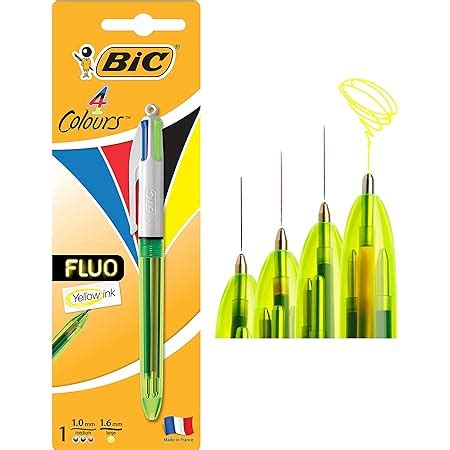 BIC 4 colores Fun Bolígrafo Retráctil punta media 1 0 mm Cartuchos