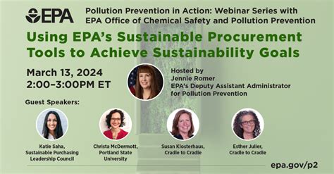 New! Pollution Prevention in Action: Webinar Series with EPA Office of ...