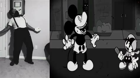 FNF VS Mickey Mouse 2nd Phase Dejection Song In Real Life FNF IRL