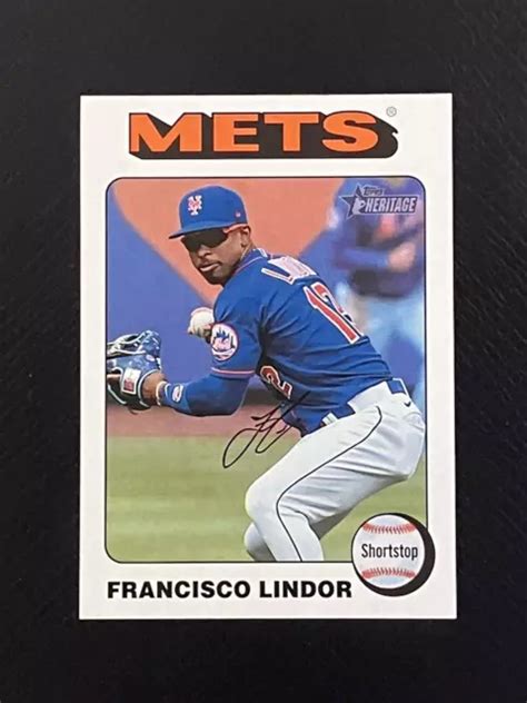 2024 TOPPS HERITAGE Francisco Lindor 117 bordure blanche parallèle