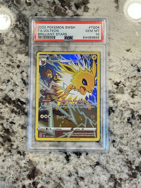 Jolteon Full Art Tg Brilliant Stars Psa Pokemon Values Mavin