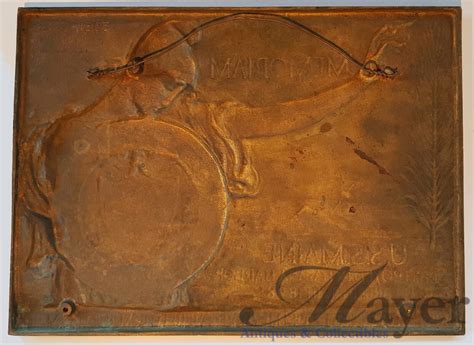 USS Maine Memorial Brass Plaque - Mayer Antiques & Collectibles