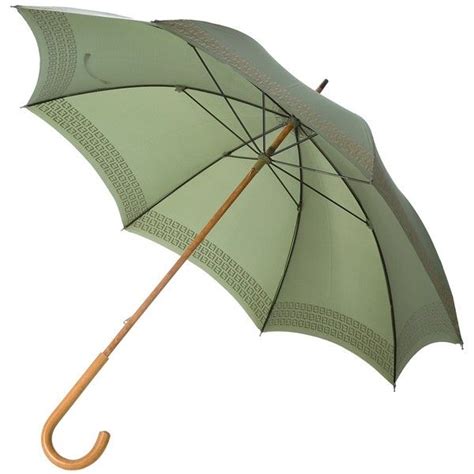 Stylish FENDI Vintage Monogram Trim Umbrella