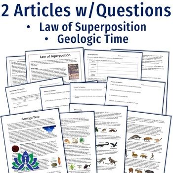 Law Of Superposition Geologic Time Reading And Activity Unit BUNDLE MS