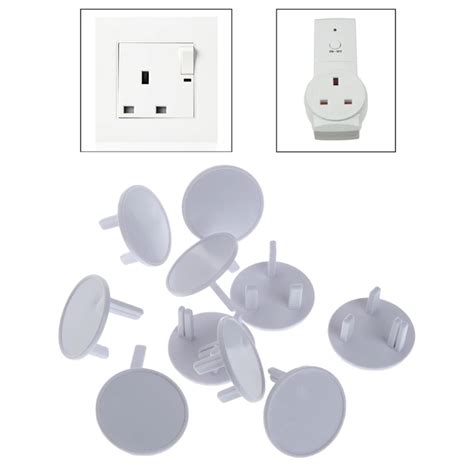 10Pcs UK Power Socket Protection Cover Socket Outlet Mains Plug Cover ...