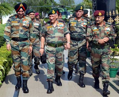 Army Chief Gen Bipin Rawat With Northern Command Army Commander Lt Gen