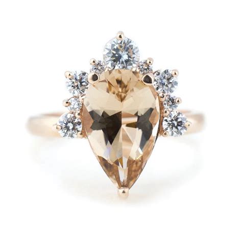 Pear Morganite Engagement Ring