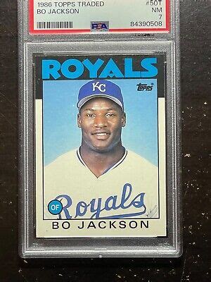 Topps Traded Bo Jackson Rookie Card Psa Near Mint Ebay