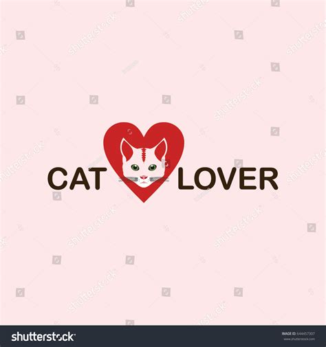 Cat Lover Logo Vector Template Stock Vector Royalty Free 644457307