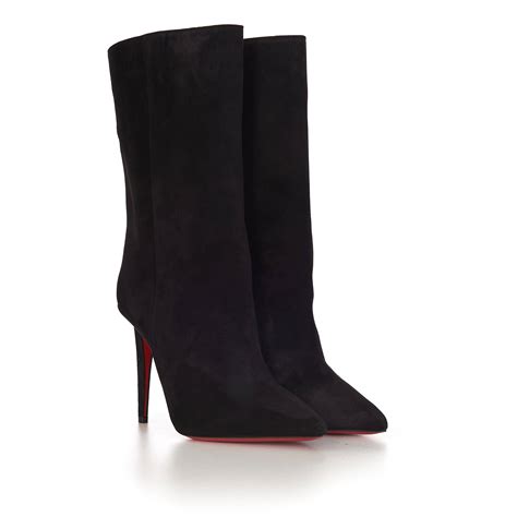 Christian Louboutin Black Suede Astrilarge Booty 100 Grailed