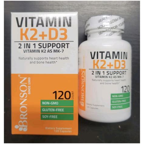 Jual Bronson Vitamin K2 Vit K2 Vitamin D3 Vit D3 5000iu 5000 Iu Mk7 Isi