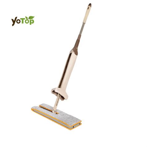 Yotop Double Sided Automatic Squeeze Telescopic Flat Mop Self Wringing Comfortable Handle Tool