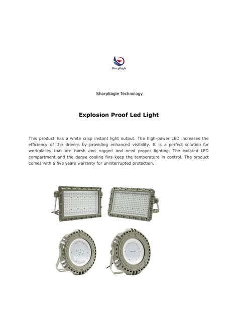 Explosion Proof Led Light Sharpeagle Technology Page 1 Flip Pdf Online Pubhtml5