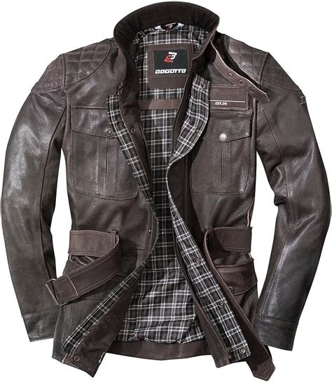 Bogotto Bristol Motorrad Lederjacke Amazon De Auto Motorrad