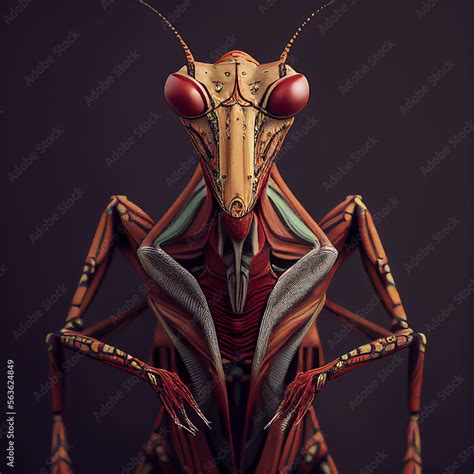 Realistic Lifelike Praying Mantis In Dapper High End Luxury Formal Suit