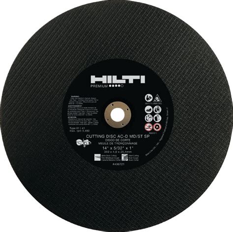 AC D MD Metal Deck Cutting Disc Abrasives Hilti USA