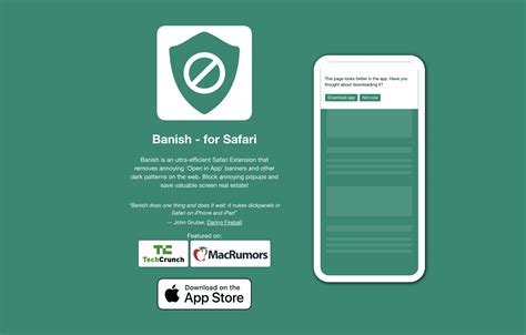 how to stop google app pop up in safari