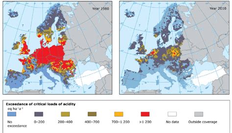 Maps Showing Changes In The Extent To Which European Ecosystems Are