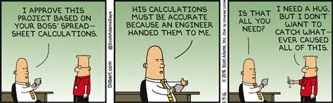 Engineer Touches Spreadsheet St Century Schizoid Man Dilbert