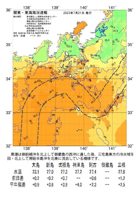 海の天気図2023年7月21日 東京都島しょ農林水産総合センター