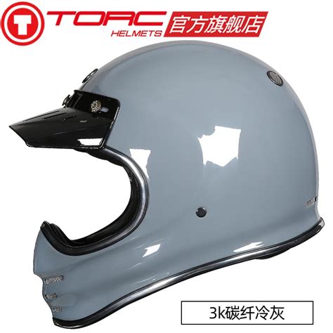 Torc Carbon Fiber Cross Country Rally Helmet Motorcycle Retro Full Helmet Four Seasons