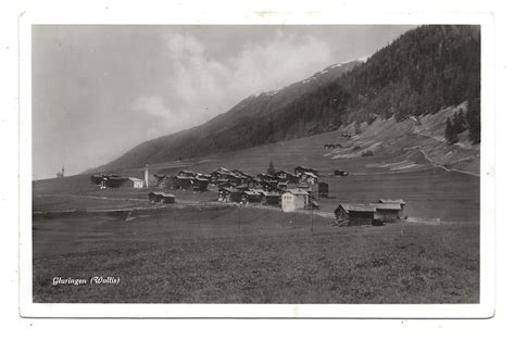 Gluringen VS Goms Dorfpartie Mit Kirche Echt Foto 1937 Kaufen