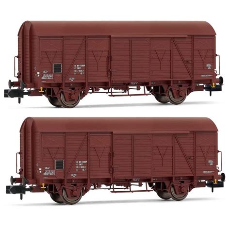 Set De Wagons Couverts Essieux Arnold Hn Type G Sncf