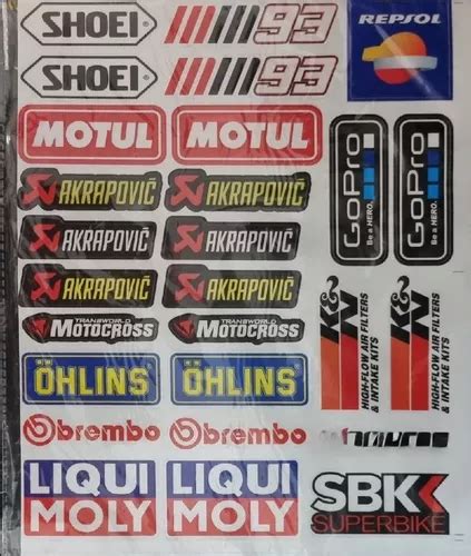 Stickers Calcoman As Plantillas Reflejantes Moto Varias Mod