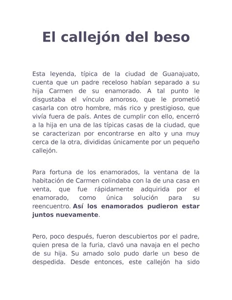 Poemas El Beso Del Callejon El Callej N Del Beso Esta Leyenda