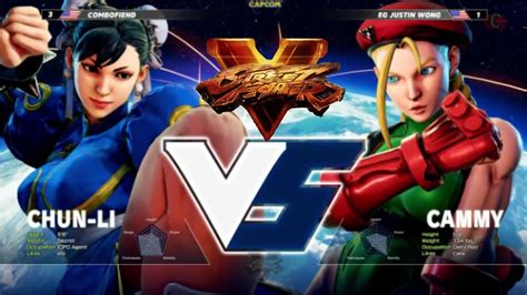 Street Fighter V Chun Li Vs Cammy Gameplay E Youtube