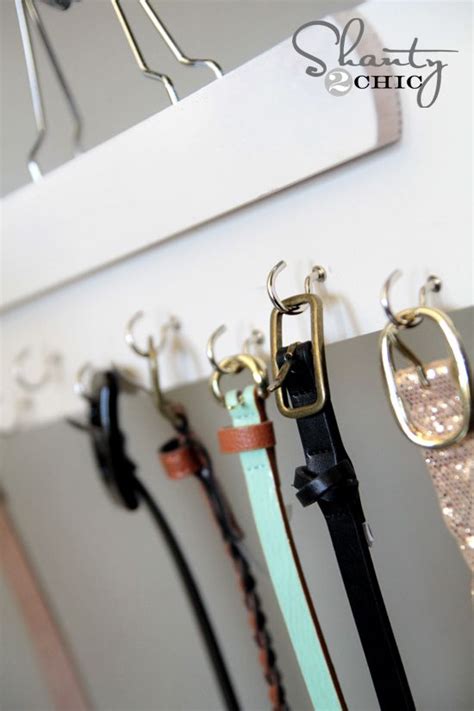 Closet Organization - DIY Belt Hanger | Belt hanger, Hanger diy, Diy belts