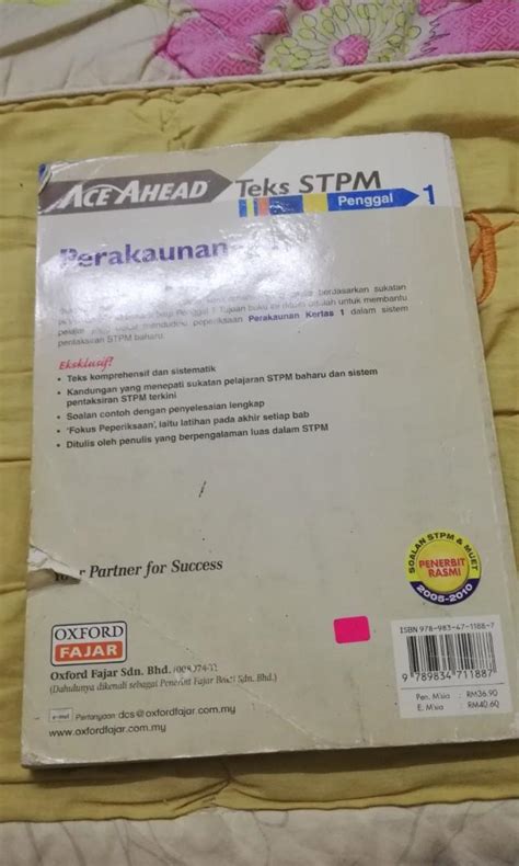 BUKU TEKS STPM PERAKAUNAN PENGGAL 1 ACE AHEAD Hobbies Toys Books