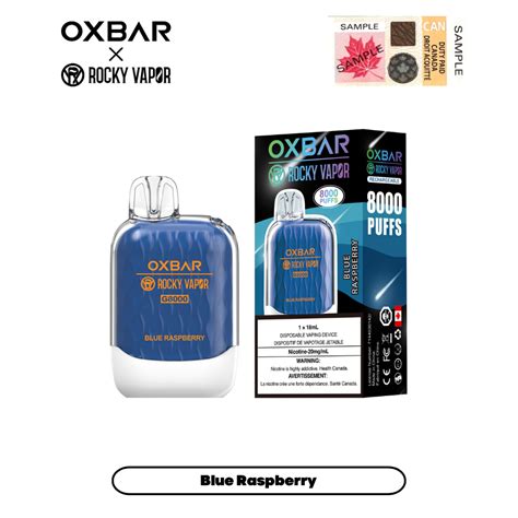 Oxbar Rocky Vapor G8000 8000 Puffs 5 Pc Pack Blue Raspberry