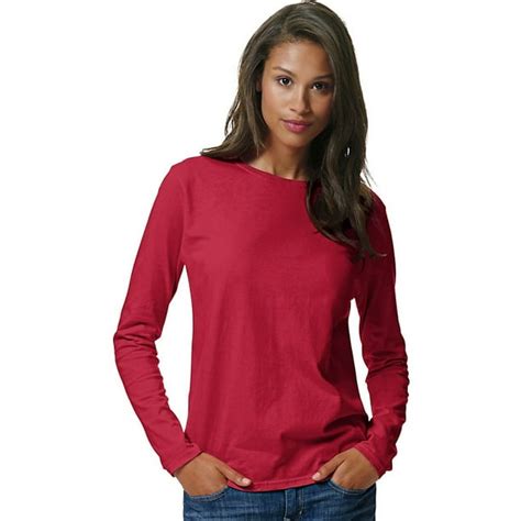 Hanes Hanes Womens Long Sleeve T Shirt Deep Red 2xl