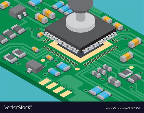 surface mount technology ic placement royalty  vector