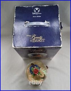 Disney Beauty And The Beast Snow Globe Rose Dancing Music Works