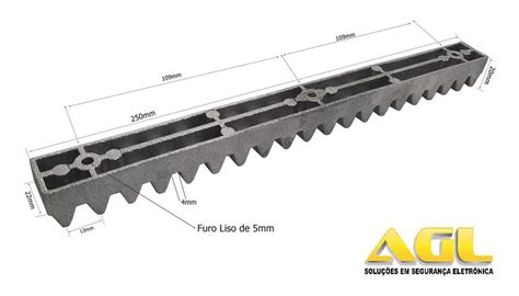 Gomos De Cremalheira Aluminio Cm Para Motores Trino Agl