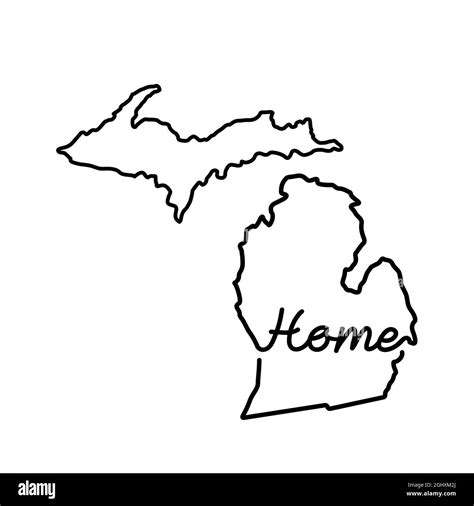 Michigan outline hi-res stock photography and images - Alamy