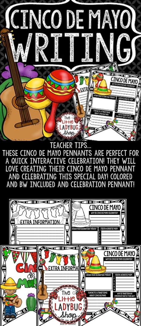 Cinco De Mayo Writing Activities May Bulletin Board Teach Go Pennants