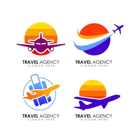 Plantilla de diseño de logotipo de agencia de viajes Vector Premium