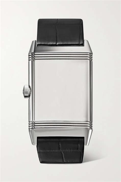 Montre En Acier Inoxydable Bracelet En Alligator Reverso Classic