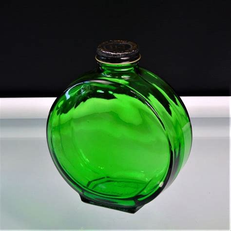 Vintage Bitters Bottle Owens Illinois 1930s Green Glass Etsy Vintage Green Glass Green