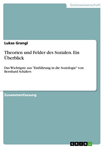 Theorien und Felder des Sozialen Ein Überblick Das Wichtigste aus