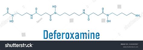 Skeletal Formula Deferoxamine Drug Molecule Used Stock Vector (Royalty ...